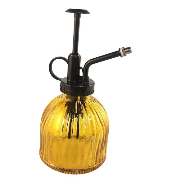 Yellow Gold Glass Mister Spray Bottle With Pump works for Plant , Hair, Crafts 6 - Picture 7 of 8